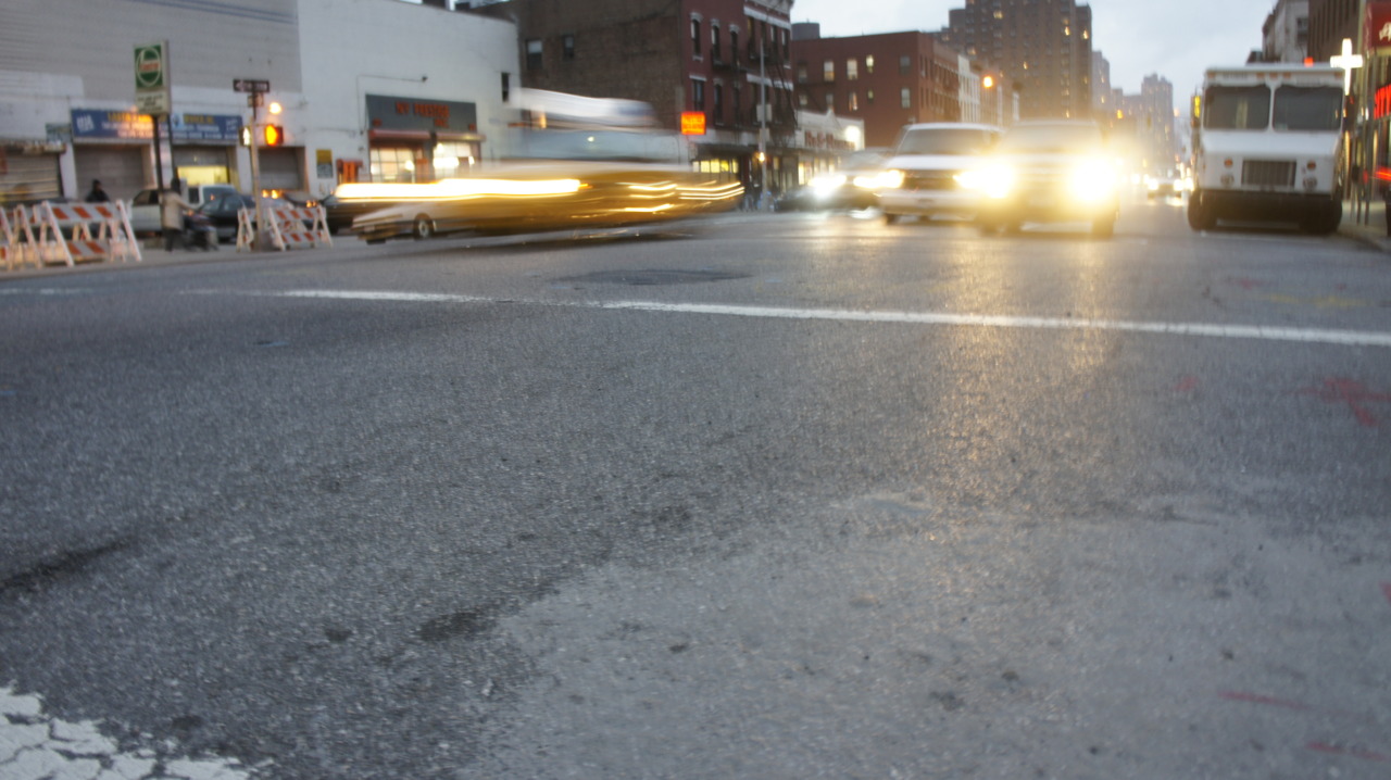 That taxi is floating.