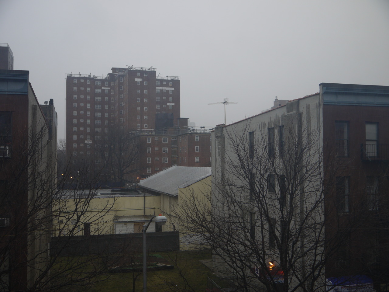 in my mind the TV show Good Times takes place in that big apartment building out there.