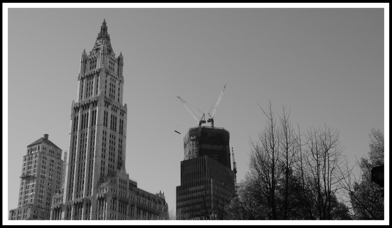 The new world trade center number one during it’s construction. _ early winter 2011, NYC