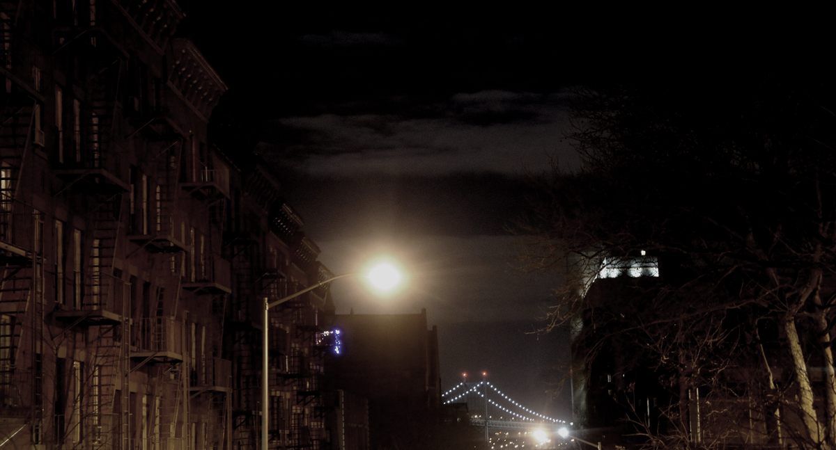 bridge with street light nyc twenty twelve
