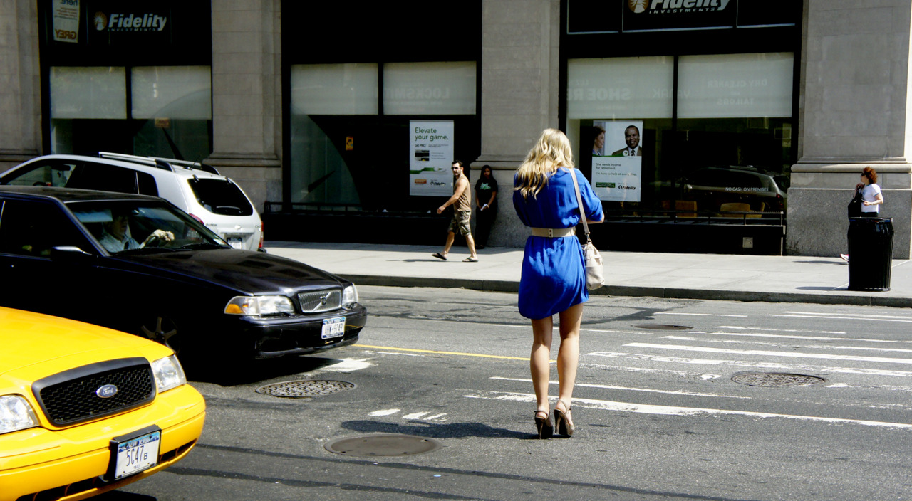 crossing the street