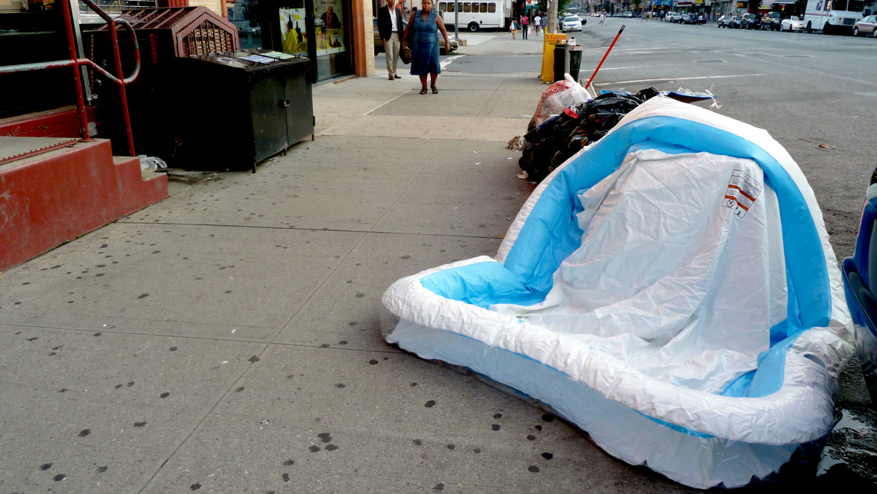 deflated pool