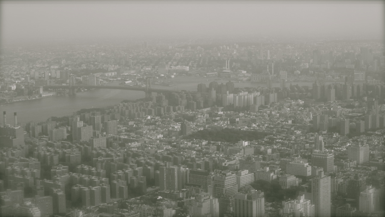 downtown and brooklyn from top of empire state building 5 pm july 11 2011