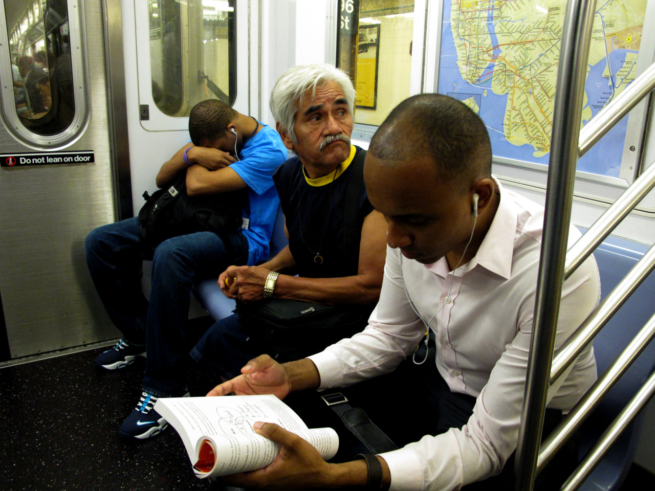 men on a train