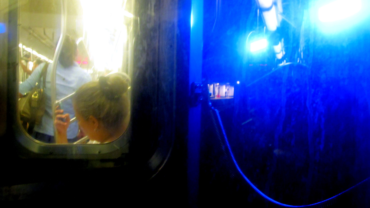 subway gold and blue.