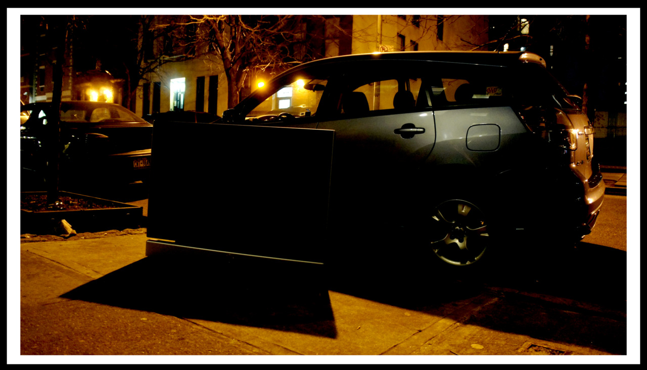 television with car