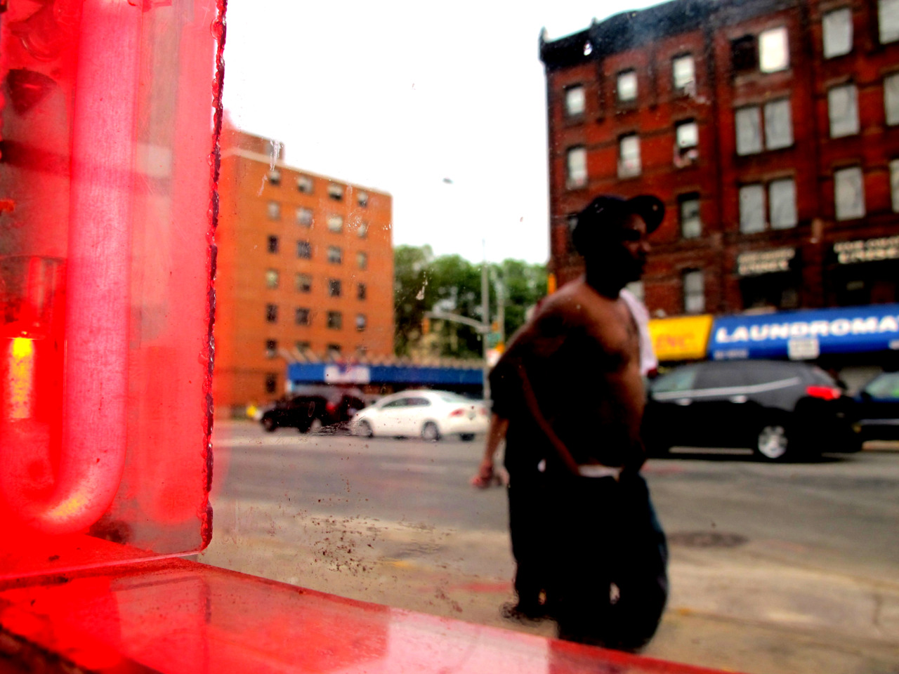 untitled. (black dude Chinese Restaurant Window)